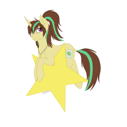 Size: 3500x3500 | Tagged: safe, artist:starshade, oc, oc only, pony, unicorn, cute, cutie mark, female, full body, high res, mare, simple background, smiling, stars, white background