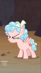 Size: 720x1280 | Tagged: safe, screencap, cozy glow, pony, the most evil q&a ever, g4, season 9, cozy glow is not amused, foal