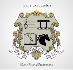 Size: 417x400 | Tagged: safe, artist:lonebronyproductions, pony, badge, coat of arms, heraldry, logo, no pony, tan background