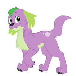 Size: 1000x1000 | Tagged: safe, artist:catlover1672, spike, spike the regular dog, dog, equestria girls, g4, chest fluff, male, missing accessory, simple background, solo, white background