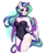 Size: 2205x2598 | Tagged: safe, artist:yukomaussi, princess celestia, alicorn, anthro, g4, 2 handfuls of dem hips, bare shoulders, black leotard, breasts, bunny suit, bunnylestia, busty princess celestia, clothes, female, hand on hip, high res, legs together, leotard, mare, sexy, solo, swimsuit, wings