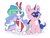 Size: 2048x1563 | Tagged: safe, artist:dawnfire, princess celestia, princess luna, alicorn, pony, g4, animal costume, bunny costume, bunny suit, bunnylestia, clothes, costume, cuffs (clothes), cute, duo, female, looking at you, mare, playboy bunny, royal sisters, simple background, sitting, white background