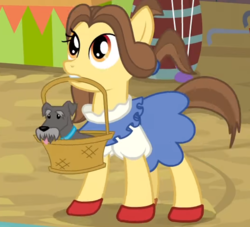 Size: 524x475 | Tagged: safe, screencap, ruby slippers (g4), dog, pony, g4, growing up is hard to do, blink and you'll miss it, cropped, dorothy gale, ponified, ruby slippers, the wizard of oz, toto