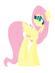 Size: 1202x1600 | Tagged: safe, artist:scridley-arts, fluttershy, pegasus, pony, g4, cute, female, folded wings, looking back, mare, no pupils, simple background, solo, standing, transparent background, wings