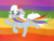 Size: 672x506 | Tagged: safe, artist:fskindness, oc, pony, dock, female, flag, flag waving, gay pride flag, lesbian, lgbt, pride, pride background, pride flag