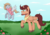 Size: 2962x2059 | Tagged: safe, artist:raspberrystudios, oc, oc only, alicorn, pony, alicorn oc, beard, commission, facial hair, female, filly, flower, grass, high res, male, male alicorn, patreon, patreon reward, pegasus oc, stallion, teddy bear