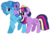 Size: 1483x1025 | Tagged: safe, artist:徐詩珮, spring rain, twilight sparkle, oc, oc:sparkle rain, alicorn, pony, unicorn, g4, alternate hairstyle, base used, crown, family, female, filly, jewelry, lesbian, magical lesbian spawn, mare, mother and daughter, next generation, offspring, parent:spring rain, parent:twilight sparkle, parents:springlight, rainbow power, regalia, ship:springlight, shipping, simple background, transparent background, twilight sparkle (alicorn)