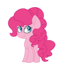 Size: 3000x3000 | Tagged: safe, artist:solardoodles, pinkie pie, earth pony, pony, g4, base used, chibi, female, high res, mare, simple background, smiling, solo, transparent background