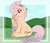 Size: 1836x1571 | Tagged: safe, artist:raspberrystudios, oc, oc only, oc:elysia macaroon, pony, unicorn, colored, commission, flat colors, outdoors, paintbrush, sitting, unicorn oc, unshorn fetlocks