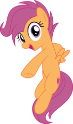 Size: 5500x9319 | Tagged: safe, artist:jhayarr23, scootaloo, pegasus, pony, g4, growing up is hard to do, absurd resolution, cute, cutealoo, female, mare, older, older scootaloo, open mouth, simple background, solo, transparent background, vector