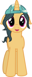 Size: 1419x3423 | Tagged: safe, artist:wissle, fresh coat, pony, unicorn, g4, backwards ballcap, baseball cap, cap, female, floppy ears, happy, hat, high res, looking at you, mare, open mouth, paint, paint stains, simple background, smiling, solo, transparent background, vector