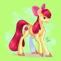 Size: 800x800 | Tagged: safe, artist:eeviart, apple bloom, earth pony, pony, g4, female, older, solo