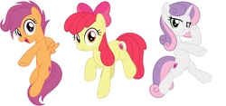Size: 1204x564 | Tagged: safe, artist:jhayarr23, edit, editor:thomasfan45, apple bloom, scootaloo, sweetie belle, earth pony, pegasus, pony, unicorn, g4, growing up is hard to do, adorabloom, bipedal, cute, cutealoo, cutie mark crusaders, diasweetes, grown up cmc, lidded eyes, older, older apple bloom, older cmc, older scootaloo, older sweetie belle, show accurate, simple background, vector, white background