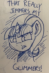 Size: 2316x3467 | Tagged: safe, artist:ostrich farts, starlight glimmer, pony, unicorn, g4, angry, bust, dialogue, female, high res, monochrome, solo, text, traditional art