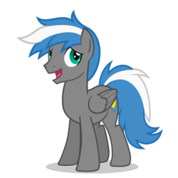 Size: 894x894 | Tagged: safe, artist:oblivionfall, oc, oc only, oc:cloud zapper, pegasus, pony, male, solo, stallion