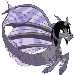Size: 2261x2314 | Tagged: safe, artist:lightningbolt, derpibooru exclusive, pony, siren, g4, .svg available, angry, cloven hooves, curved horn, ears back, fangs, fins, fish tail, growling, high res, horn, kellin quinn, lidded eyes, male, ponified, show accurate, simple background, sleeping with sirens, slit pupils, solo, svg, transparent background, vector