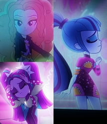 Size: 2880x3348 | Tagged: safe, screencap, adagio dazzle, aria blaze, sonata dusk, equestria girls, find the magic, g4, my little pony equestria girls: better together, collage, high res, the dazzlings