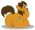 Size: 969x824 | Tagged: safe, artist:aleximusprime, oc, oc:alex the chubby pony, pony, butt, cute, dat ass, fat, flank, giggling, large butt, laughing, looking at you, one eye closed, plot, thick, wink