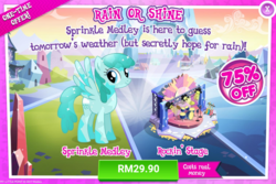 Size: 1033x688 | Tagged: safe, gameloft, spring melody, sprinkle medley, pony, g4, advertisement, costs real money, gem, introduction card