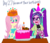 Size: 2000x1706 | Tagged: safe, artist:bigpurplemuppet99, aria blaze, fluttershy, equestria girls, g4, my little pony equestria girls: better together, 27, 30 day otp challenge, birthday cake, birthday crown, blushing, cake, female, food, hat, lesbian, microphone, party hat, ship:ariashy, shipping