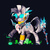 Size: 2000x2000 | Tagged: safe, artist:mirtash, zecora, pony, zebra, rcf community, g4, bracelet, ear piercing, earring, evil doers art contest, female, glowing eyes, high res, jewelry, mare, neck rings, piercing, raised hoof, skull, solo, sombra eyes