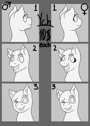 Size: 1800x2500 | Tagged: safe, artist:sweeteater, pony, advertisement, commission, commission info, female, looking at you, male, smiling, ych example, your character here