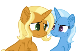 Size: 2000x1337 | Tagged: safe, artist:lui-akita, sunflower spectacle, trixie, pony, unicorn, g4, base used, female, mare, mother and daughter