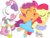 Size: 901x686 | Tagged: safe, artist:angrymetal, apple bloom, scootaloo, sweetie belle, earth pony, pegasus, pony, unicorn, g4, 1000 hours in ms paint, arms in the air, arms out, ballerina, ballet, ballet slippers, bloomerina, clothes, cutie mark crusaders, eyes closed, incorrect arm anatomy, mouths open, one arm up, scootarina, scootatutu, scootutu, simple background, sweetierina, transparent background, tutu, tutus