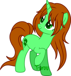 Size: 800x854 | Tagged: safe, artist:t-aroutachiikun, oc, oc only, oc:clover leaf, pony, unicorn, base used, female, mare, simple background, solo, transparent background
