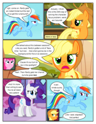 Size: 612x792 | Tagged: safe, artist:newbiespud, edit, edited screencap, screencap, applejack, pinkie pie, rainbow dash, rarity, earth pony, pegasus, pony, unicorn, comic:friendship is dragons, g4, cloud, comic, d:, dialogue, female, flying, freckles, hat, looking up, mare, open mouth, screencap comic, worried