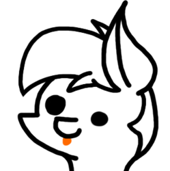 Size: 312x313 | Tagged: safe, artist:theartisttree, oc, oc only, oc:theartisttree, earth pony, pony, big ears, black and white, derp, emotes, emoticon, face, grayscale, head shot, monochrome, solo, tongue out