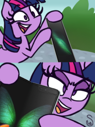 Size: 760x1015 | Tagged: safe, artist:quarium edits, edit, twilight sparkle, alicorn, pony, g4, ed edd n eddy, female, meme, op is trying to start shit, samsung, solo, twilight sparkle (alicorn), twilight's fact book