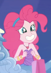 Size: 432x620 | Tagged: safe, screencap, pinkie pie, equestria girls, g4, my little pony equestria girls: better together, twilight under the stars, bare shoulders, cropped, cute, diapinkes, female, sleeveless, smiling, solo, strapless