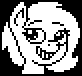 Size: 82x76 | Tagged: safe, artist:perplexia, derpibooru exclusive, oc, oc only, oc:charcoal, pony, animated, black and white, blinking, bust, eye shimmer, female, gif, grayscale, mare, monochrome, pixel art, portrait, smiling, solo