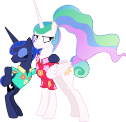 Size: 6969x6768 | Tagged: safe, artist:uigsyvigvusy, princess celestia, princess luna, alicorn, pony, between dark and dawn, g4, absurd resolution, female, mare, simple background, transparent background, vector