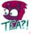 Size: 853x929 | Tagged: safe, artist:rainbow eevee edits, artist:徐詩珮, tempest shadow, g4, angry, broken horn, cute, disgusted, female, food, horn, meme, simple background, sticker, tea, transparent background, triggered, tsundere