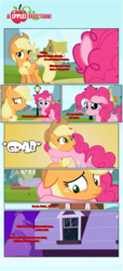 Size: 1919x4225 | Tagged: safe, artist:estories, applejack, pinkie pie, earth pony, pony, comic:a(pple)ffection, g4, comic, crying, high res, hug, teary eyes