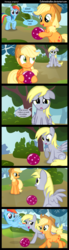 Size: 1000x3605 | Tagged: safe, artist:coltsteelstallion, edit, applejack, derpy hooves, rainbow dash, pegasus, pony, g4, ball, comic, cyrillic, feels, female, mare, russian, sad, speech bubble, translation