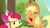 Size: 1280x720 | Tagged: safe, screencap, apple bloom, applejack, earth pony, pony, g4, going to seed, my little pony: friendship is magic, apple, apple tree, facehoof, tree