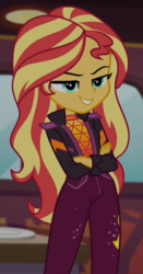 Size: 356x677 | Tagged: safe, screencap, sunset shimmer, equestria girls, equestria girls specials, g4, my little pony equestria girls: better together, my little pony equestria girls: sunset's backstage pass, cropped, crossed arms, female, solo
