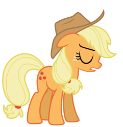 Size: 6357x6586 | Tagged: safe, artist:estories, applejack, earth pony, pony, g4, absurd resolution, female, hat, simple background, solo, transparent background, vector