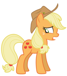 Size: 6750x7623 | Tagged: safe, artist:estories, applejack, earth pony, pony, g4, absurd resolution, female, hat, open mouth, simple background, solo, transparent background, vector