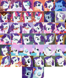 Size: 1500x1750 | Tagged: safe, edit, edited screencap, screencap, rarity, pony, unicorn, a dog and pony show, bridle gossip, g4, green isn't your color, look before you sleep, owl's well that ends well, season 1, suited for success, the cutie mark chronicles, the ticket master, winter wrap up, compilation, female, filly, filly rarity, golden oaks library, hair curlers, scrunchy face, younger