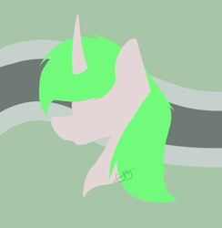 Size: 455x466 | Tagged: safe, artist:chazmazda, oc, oc only, pony, unicorn, bust, colored, flat colors, lineless, silhouette, solo