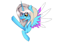 Size: 1100x768 | Tagged: safe, artist:chazmazda, oc, oc only, oc:charlie gallaxy-starr, alicorn, pony, alicorn oc, bust, colored wings, colored wingtips, doodle, female, horn, mare, partial color, portrait, shade, simple background, sketch, transparent background, wings