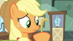 Size: 1920x1080 | Tagged: safe, screencap, applejack, earth pony, pony, g4, growing up is hard to do, female, mare, solo