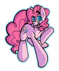 Size: 540x650 | Tagged: safe, artist:grindzone, pinkie pie, earth pony, pony, g4, colored pupils, cute, diapinkes, female, mare, open mouth, simple background, solo, transparent background