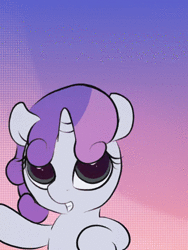 Size: 540x720 | Tagged: safe, artist:vultraz, sweetie belle, pony, unicorn, g4, animated, cute, dancing, diasweetes, female, filly, foal, frame by frame, giddy up, solo, sound, webm