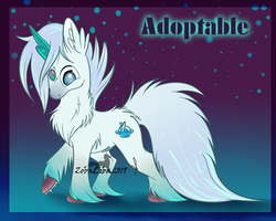 Size: 1000x800 | Tagged: safe, artist:zobaloba, oc, oc only, pony, unicorn, adoptable, advertisement, auction, commission, cutie mark, fur, ice, solo, your character here