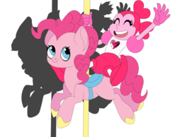 Size: 7032x5469 | Tagged: safe, artist:brainiac, derpibooru exclusive, pinkie pie, earth pony, gem (race), pony, g4, spoiler:steven universe: the movie, carousel, cute, default spinel, duo, duo female, female, gem, mare, pinkamena diane pie, shadow, spinel, spinel (steven universe), spoilers for another series, spoilers in the comments, steven universe, steven universe: the movie